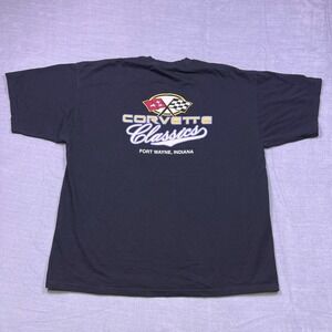 Corvette Classics Fort Wayne Indiana T Shirt Mens XXL Black Gildan Ultra Cotton